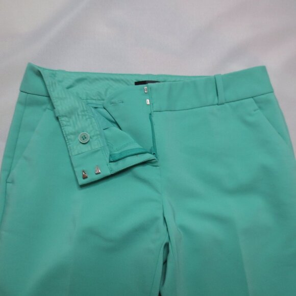 LIMITED womens PANTS green CAREER ankle TROUSER aqua CROPPED SIZE 2 - Picture 5 of 11